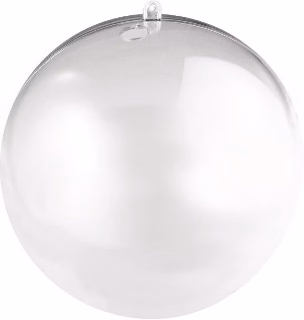 Bolas transparentes de plástico FNINIJEDE para rellenar o colgar, ideales para decoración de Navidad, Pascua o cumpleaños, Diámetro: 16 cm