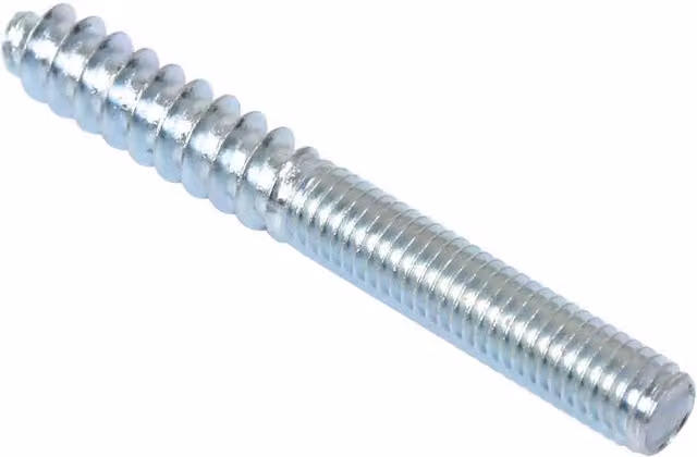 Tornillo de unión de doble rosca para muebles IDROWEB de acero galvanizado plateado M4 x 20 mm