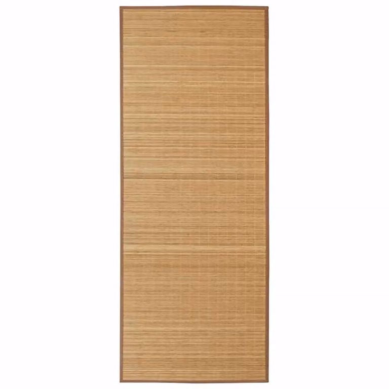 Alfombra rectangular de bambú vidaXL marrón An/P: 80 x 300 cm