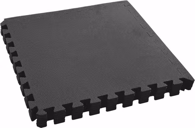 Set de 6 tapetes para piscina de espuma EVA vidaXL en color negro de 2,16 m2