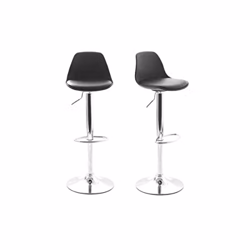 Lote de 2 taburetes de diseño Steevy de Miliboo en color negro