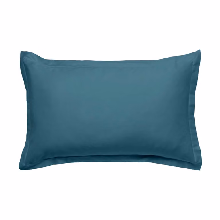 Funda de almohada lisa de algodón azul Future Home de 50 x 70 cm con certificación Oeko-Tex Standard 100