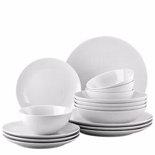 Juego de vajilla de porcelana Rosenthal Mesh de 16 piezas en color blanco para adultos