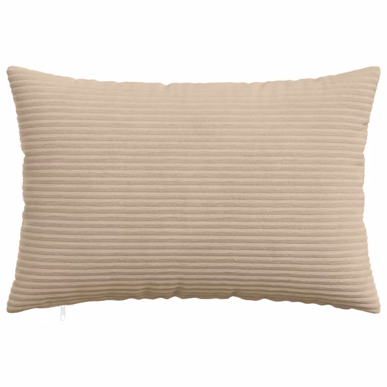 Set de 2 fundas de almohada vidaXL HEERLEN en pana color topo de 50 x 80 cm