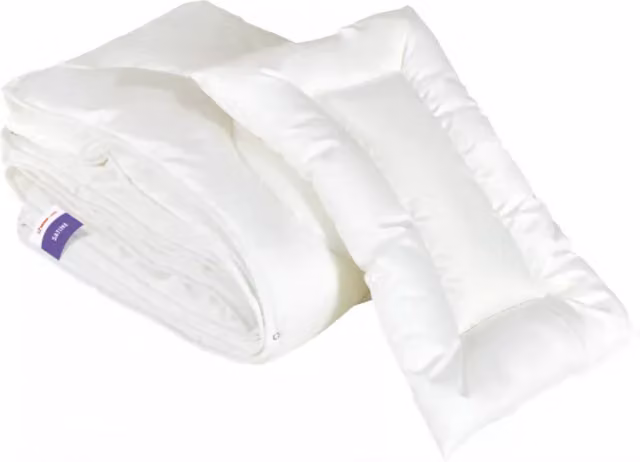Juego de cama infantil Satine 4 estaciones Senna Baby de algodón multicolor y blanco, incluye edredón de 90 x 120 cm y almohada de 40 x 60 cm