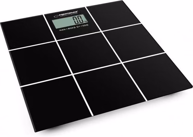 Báscula de baño digital Northix Salsa Ebs004 en color negro y multicolor con superficie de cristal