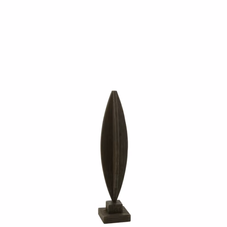 Objeto decorativo moderno de madera de J-line en color negro, An/P/Al: 15 x 15 x 70 cm