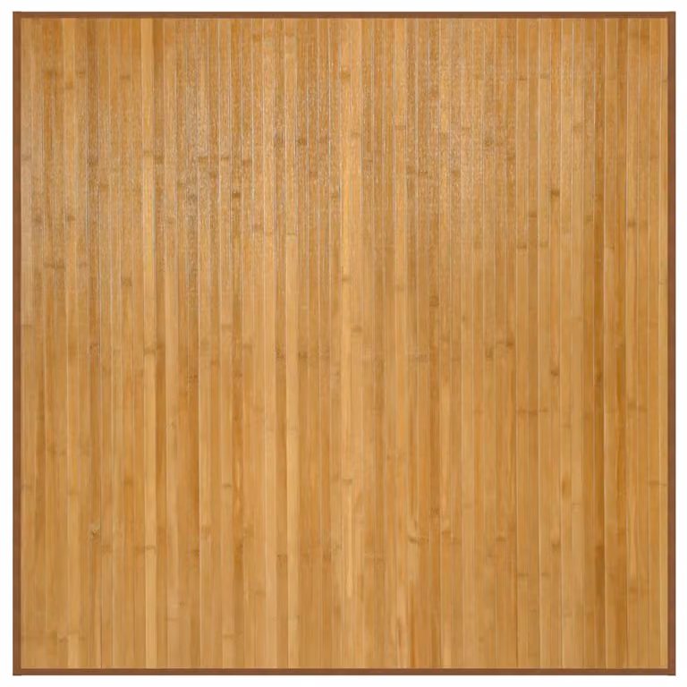 Alfombra cuadrada de bambú vidaXL color beige y marrón, antideslizante, 100 x 100 cm