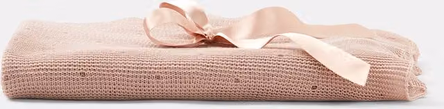 Manta de algodón Cotton Juice Baby Home para bebés en color rosa con punto inglés perlé