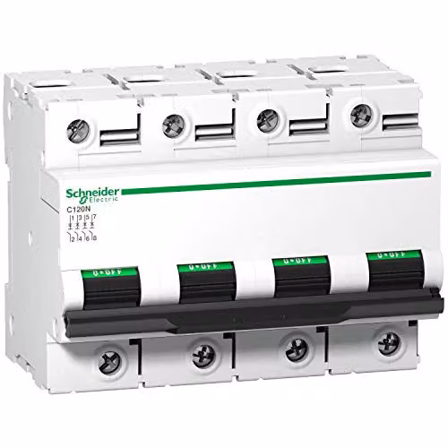 Interruptor Automático Magnetotérmico Schneider Electric C120N 4P 80A Curva D