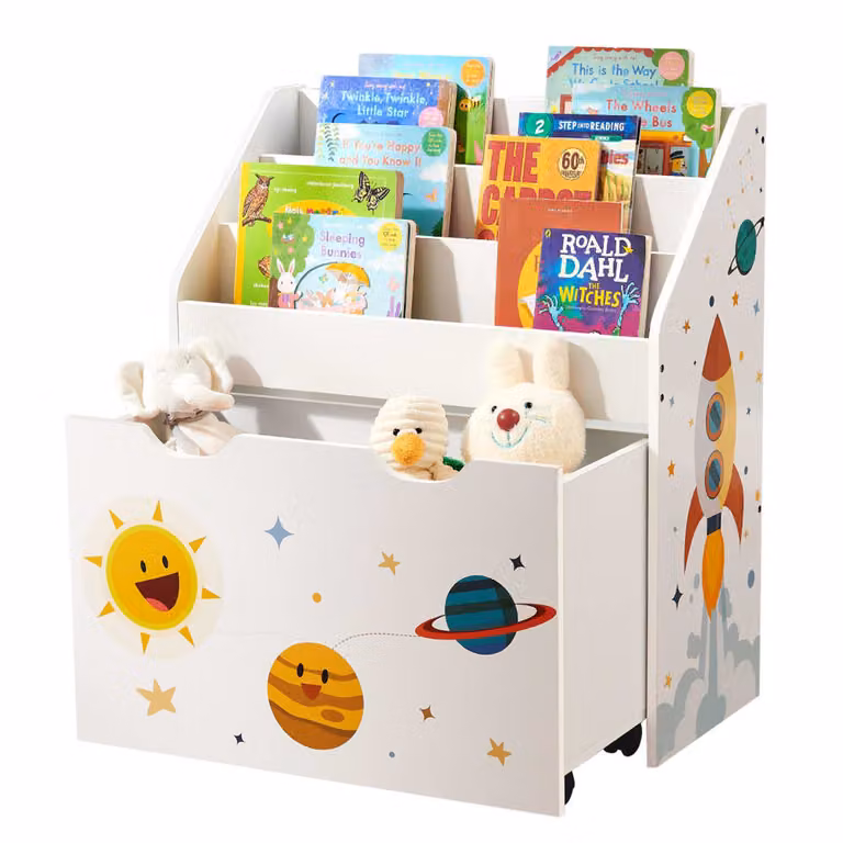 Estantería infantil Songmics multicolor con diseño geométrico para habitación de niños, An/P/Al: 70 x 29,5 x 62,5 cm