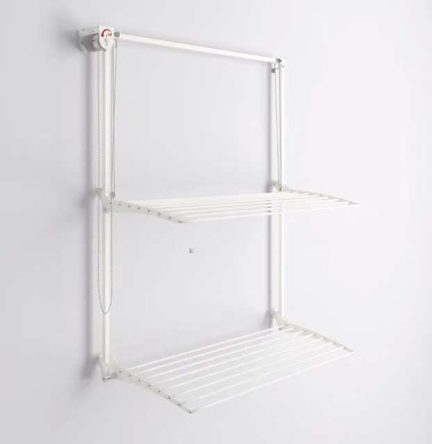 Tendedero de pared plegable Foxydry Wall Plus color blanco An/P/Al: 152 x 52 x 137 cm