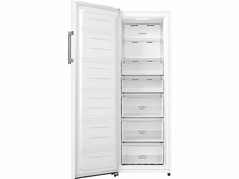Congelador vertical Infiniton CV-240L72WEC de 240 l, color blanco, con tecnología No Frost, super congelación y nivel de ruido de 37 dB(A)