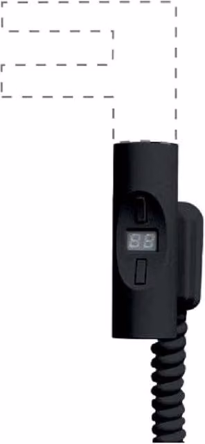 Varilla calefactora con termostato y temporizador Novaservis de 600 W en color negro