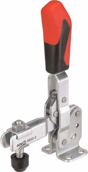 Tensor vertical AMF modelo 6800 tamaño 4 con escuadra corrediza de fijación vertical y base horizontal en acero galvanizado y acero inoxidable