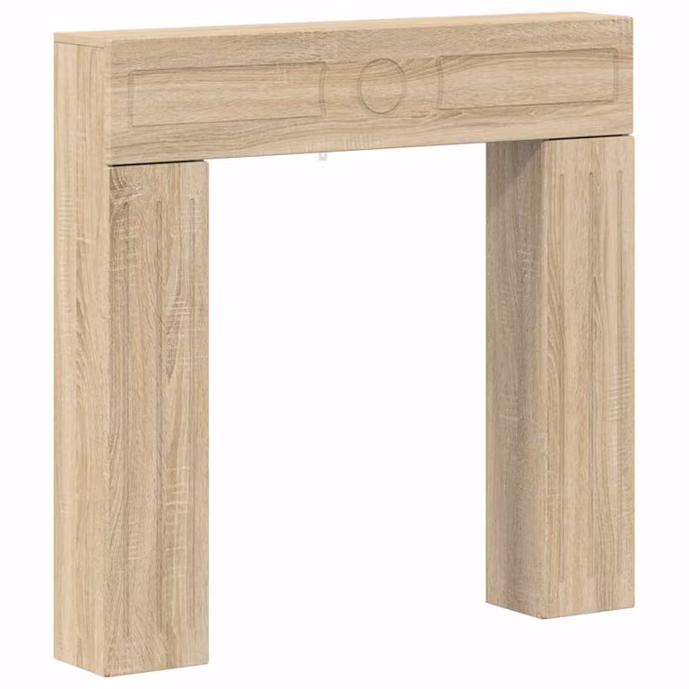 vidaXL Marco de chimenea de madera en Roble Sonoma, An/P/Al: 102 x 18 x 100,5 cm