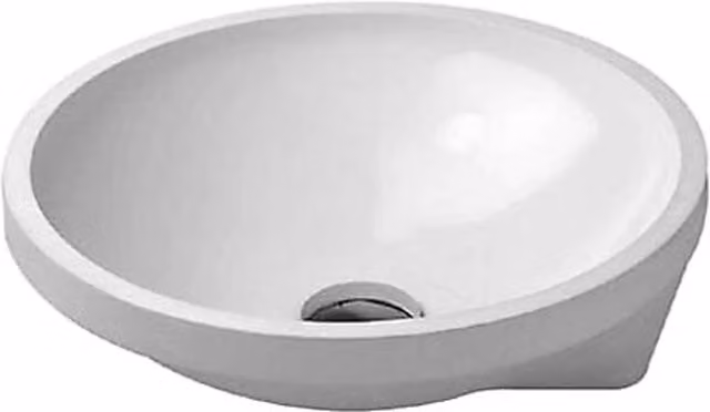 Lavabo empotrado de cerámica Duravit Architec cuadrado en blanco sin rebosadero An/P/Al: 43 x 15 x 7,59 cm