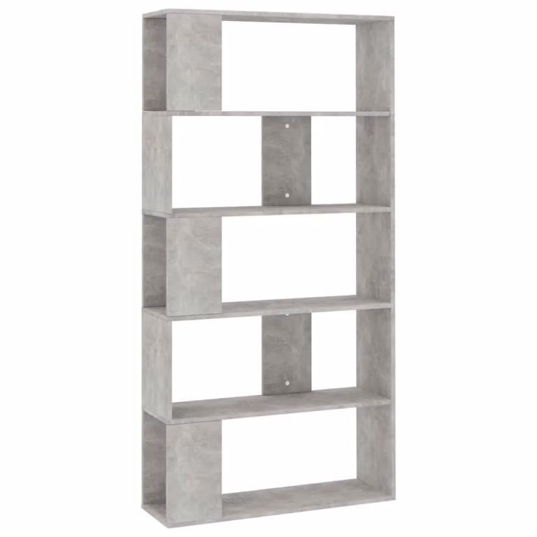 Estantería de madera Maison Chic en color gris mate An/P/Al: 80 x 24 x 159 cm