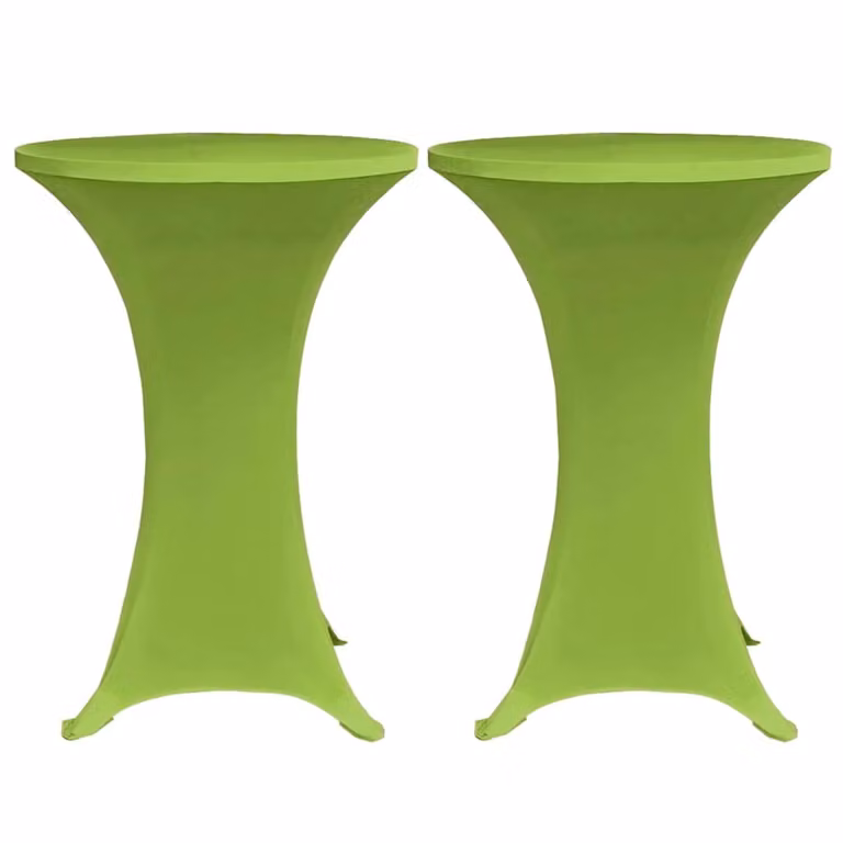 Pack de 2 fundas elásticas para mesa vidaXL en color verde de 80 cm