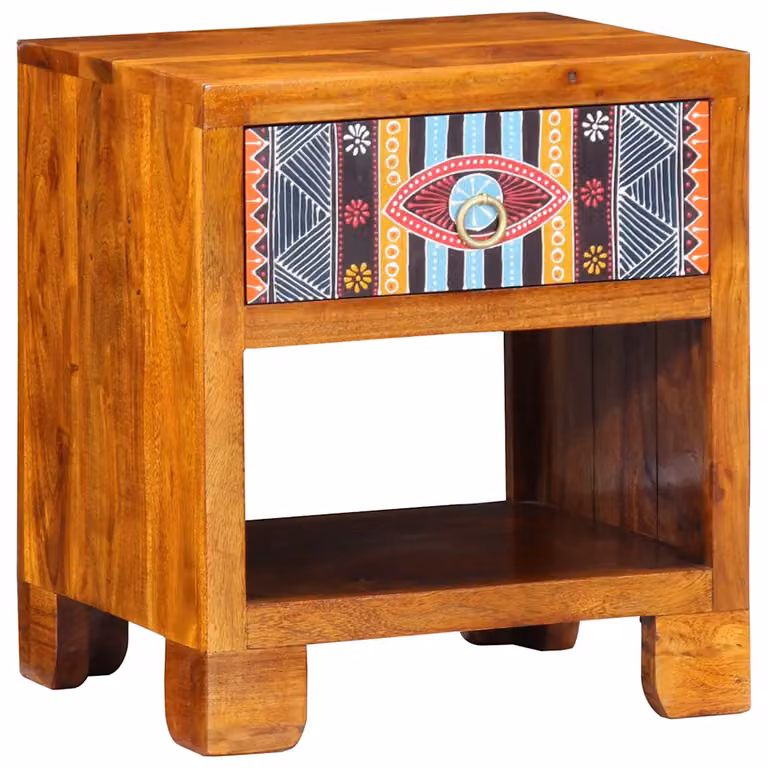 Aparador moderno de madera de acacia multicolor vidaXL An/P/Al: 40 x 35 x 45 cm