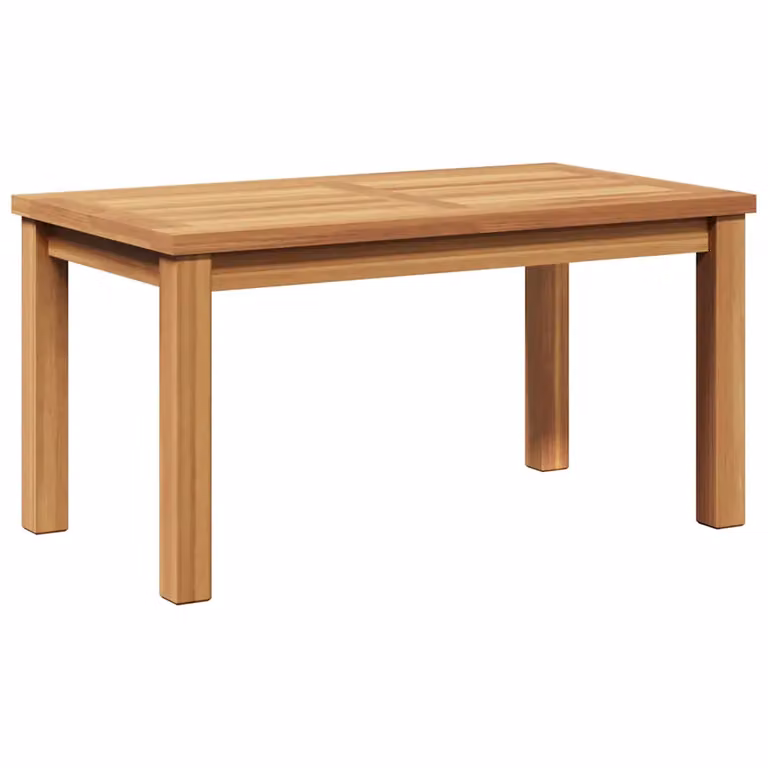 Mesa de café moderna vidaXL de madera de teca maciza en color marrón, An/P/Al: 70 x 40 x 36 cm
