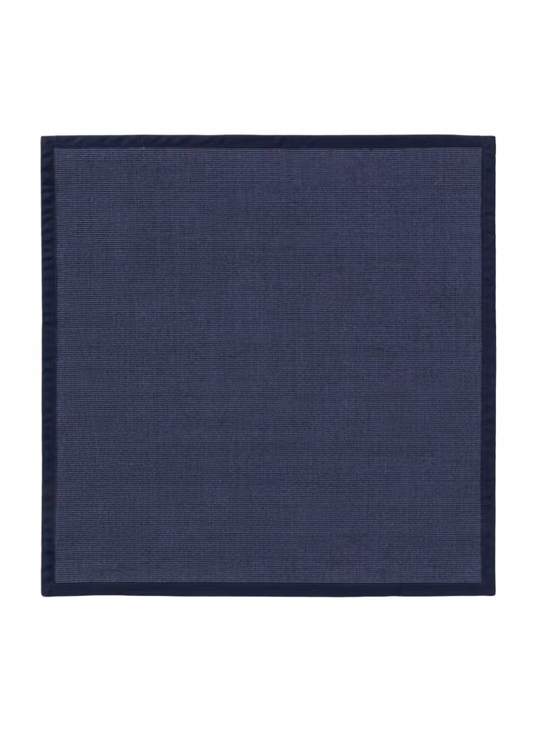 Alfombra de sisal y yute Benuta azul de diseño minimalista An/P: 150 x 150 cm