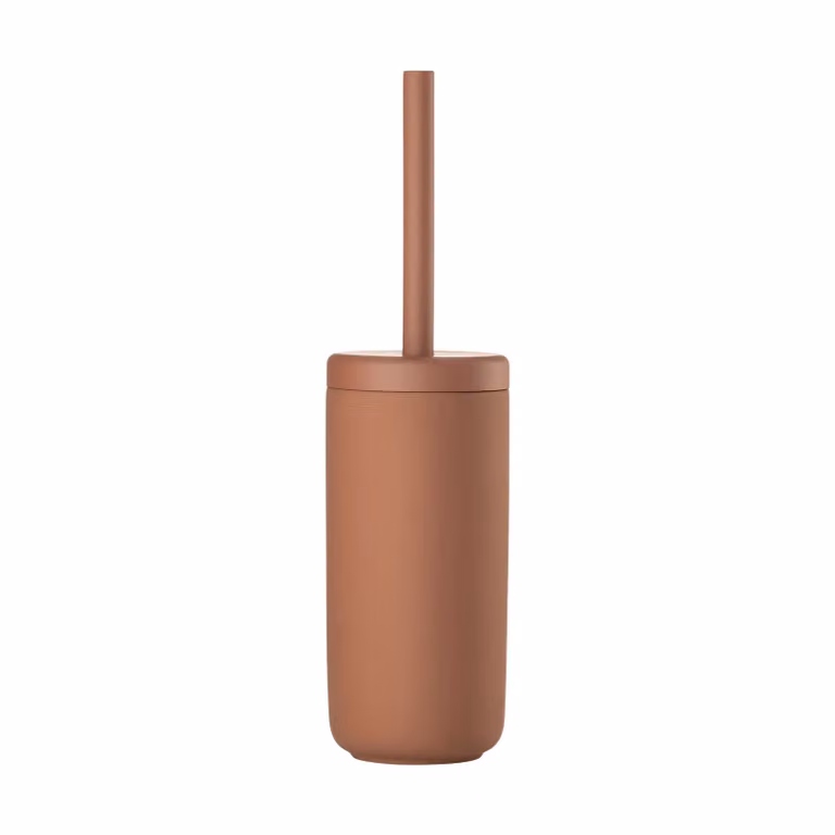 Cepillo de inodoro Zone Denmark Ume color terracota con soporte de cerámica y plástico An/P/Al: 10 x 10 x 38,7 cm