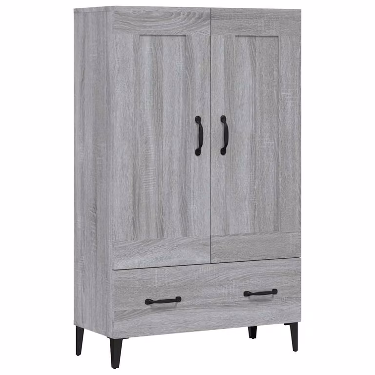 Aparador alto de madera de vidaXL en color gris Sonoma para tu salón, An/P/Al: 70 x 31 x 115 cm