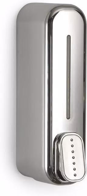 Dosificador de jabón de pared Imex Products en PVC color gris y plata con capacidad de 350 ml