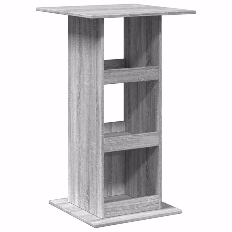 Mesa alta de bar con almacenaje vidaXL en madera gris Sonoma, An/P/Al: 60 x 60 x 102 cm