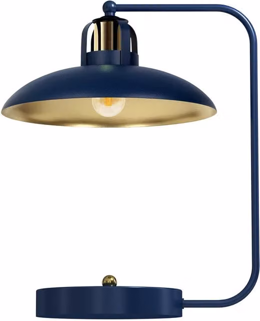 Lámpara de sobremesa Felix Milagro en metal azul marino y dorado con casquillo E27