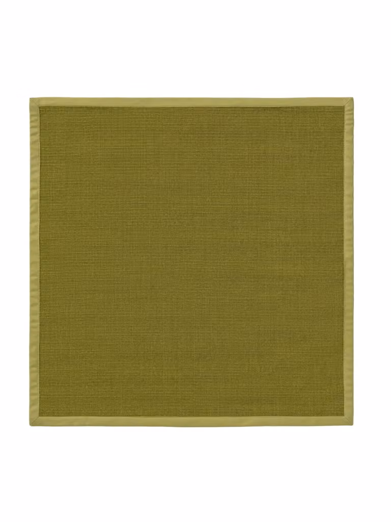 Alfombra de sisal y yute Benuta Sana verde de 200 x 200 cm