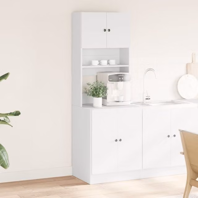Mueble de cocina alto SYFAX en color blanco mate con puertas y cajones, An/P/Al: 60 x 50 x 180 cm