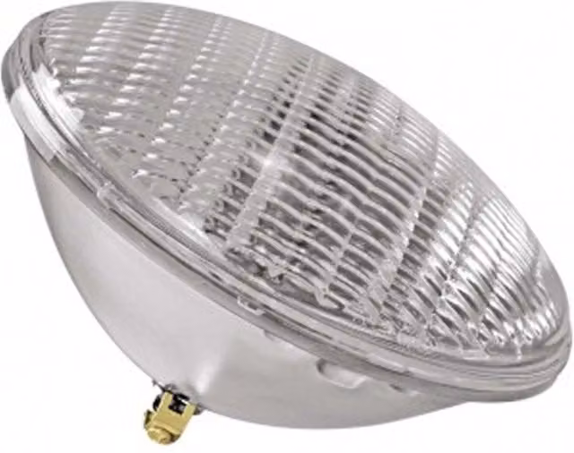 Bombilla halógena Osram PAR56 para piscinas de 300W, 12V, con base GX16d, color blanco transparente y resistente al agua salada