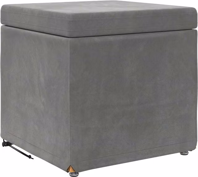 Taburete moderno de terciopelo gris vidaXL An/P/Al: 41 x 41 x 40 cm