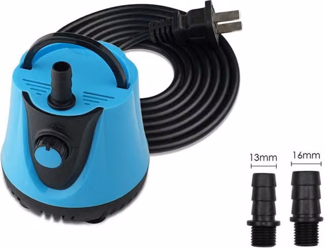 Bomba de acuario sumergible LIIYIELA de 25 W y 1500 l/h, minibomba ultrasilenciosa azul para estanques, fuentes y cultivos con interruptor ajustable y cable de 1,5 m
