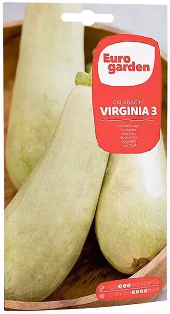 Semillas de calabacín variedad Virginia de Euro Garden para tu huerto de vegetales