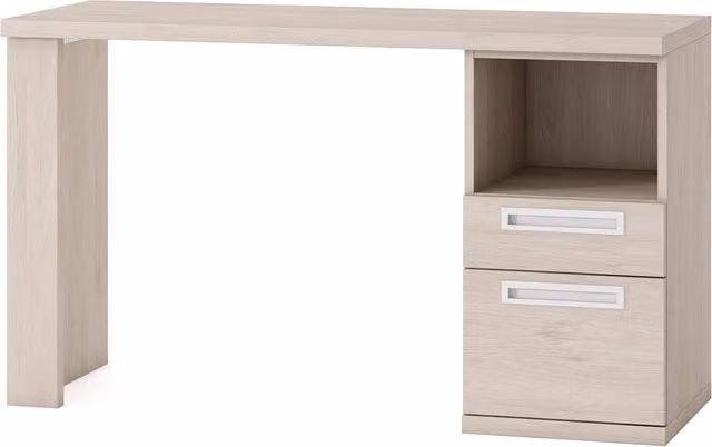 Escritorio Mio El Corte Inglés de estilo moderno en color arena y beige con 2 cajones y acabado mate en MDF