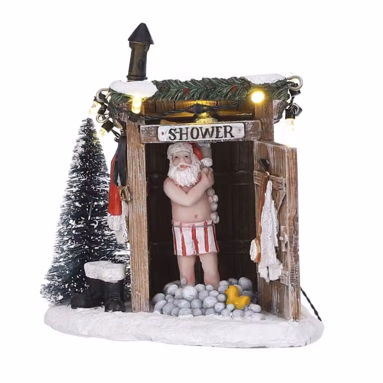 Pueblo navideño LuVille Originals color blanco An/P/Al: 8.5 x 10 x 11 cm