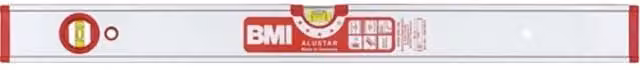 Nivel de burbuja BMI Alustar de aluminio color plateado de 20 cm con precisión de ± 0,5 mm/m