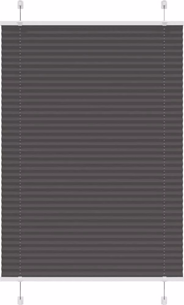 Estor plisado Syfax de poliéster semitransparente en color negro o gris, An/Al: 99,4 x 150 cm