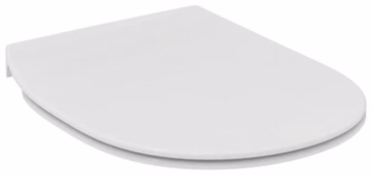Asiento de inodoro Connect Ideal Standard plano en color blanco de plástico An/P/Al: 41,5 x 38 x 5 cm