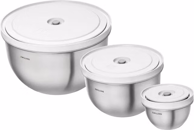 Set de 6 boles de vacío Fresh & Save de Zwilling en acero inoxidable, color plata y blanco