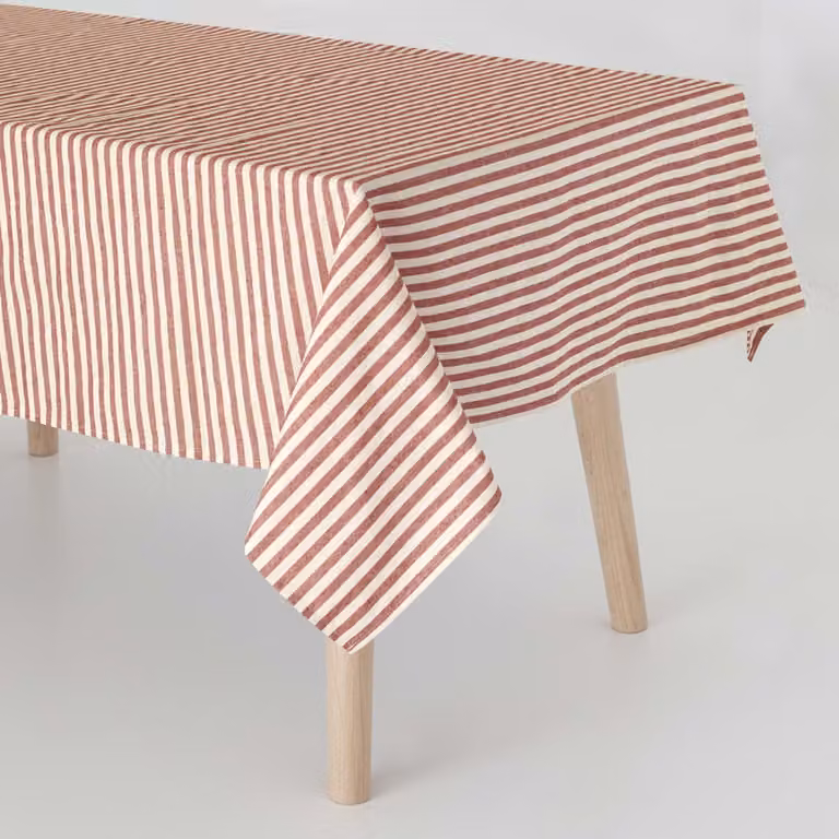 Mantel de rayas Happyfriday rojo An/P/Al: 140 x 250 cm