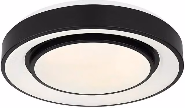 Plafón LED redondo Sully de Globo Lighting en negro, 24 W, An/P/Al: 38 x 38 x 7,5 cm