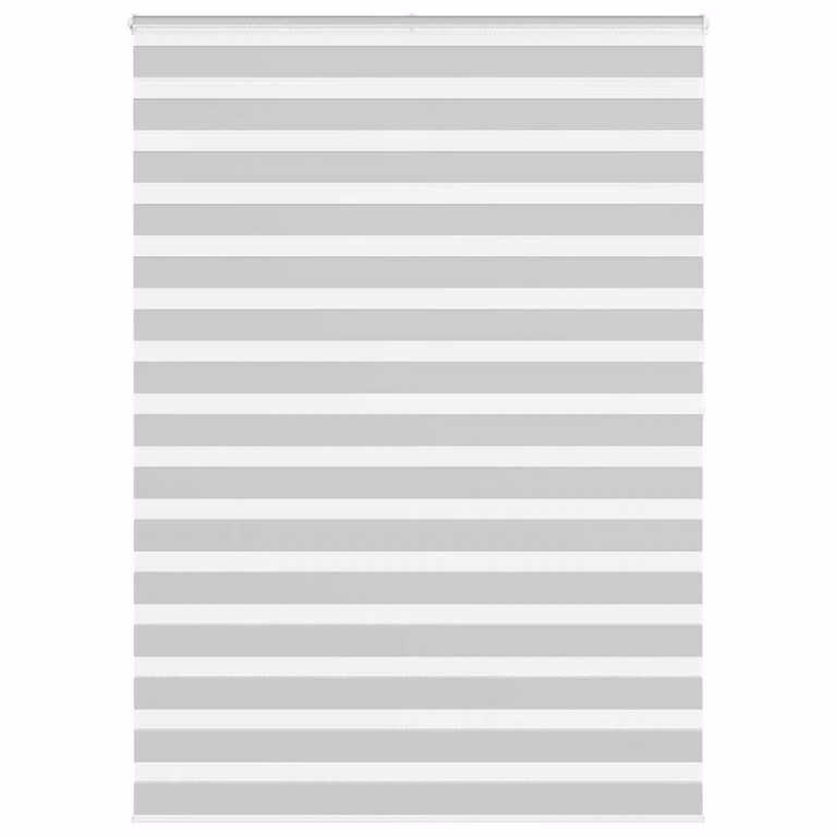 Estor cebra vidaXL gris claro de poliéster con diseño de rayas, An/Al: 160,9 x 200 cm