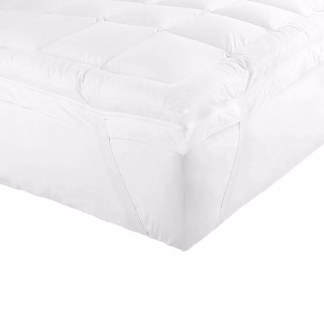 Topper de plumón premium extra confort Ferdown blanco con mezcla de plumas y algodón