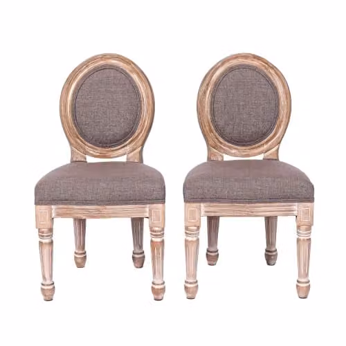 Set de 2 sillas de madera para niños HomeMiYN con asiento acolchado en color marrón, An/P/Al: 37 x 34 x 66 cm