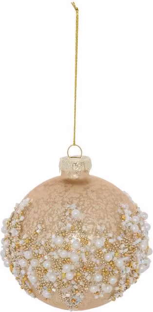 Bola de cristal decorativa Bdn Atmosphera Perla Oro Mercurio y Amarillo de 80 mm