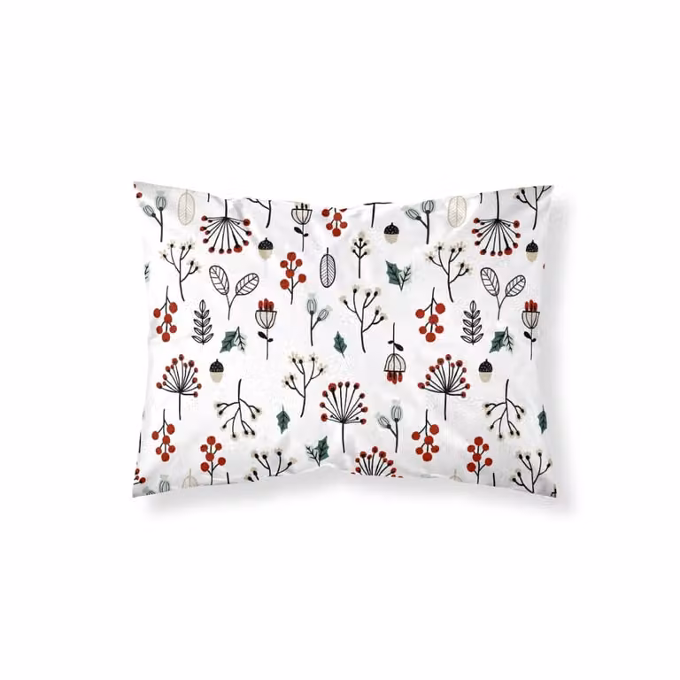 Funda de almohada Muare Home multicolor con diseño floral de naturaleza, 100% poliéster, 80 x 80 cm